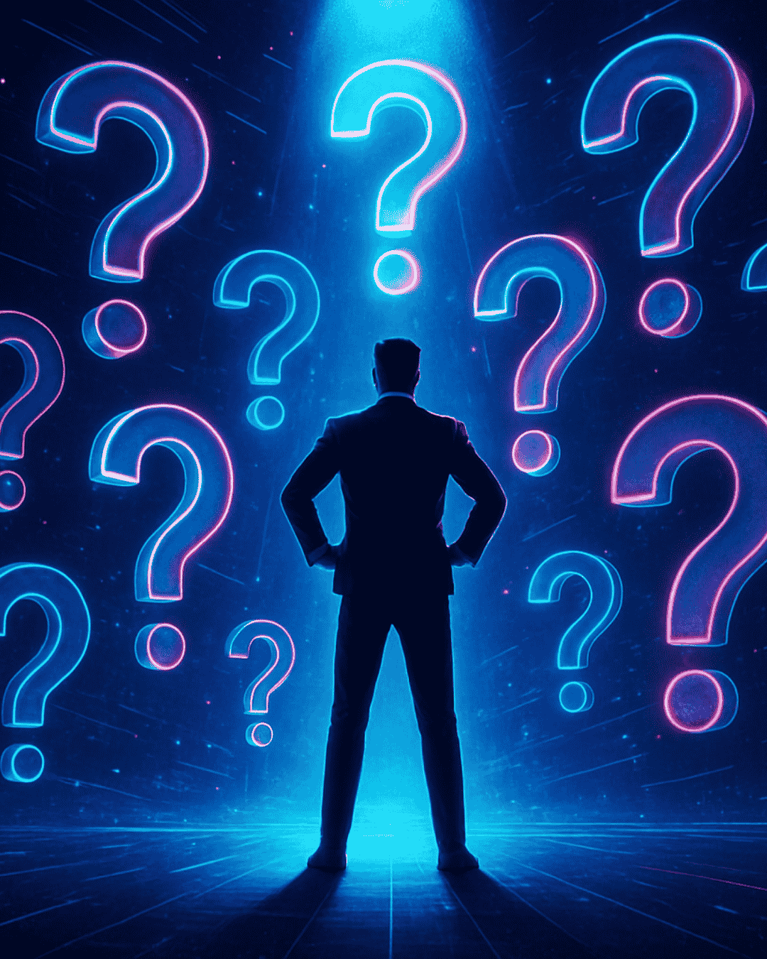 Illustration showing a candidate preparing to answer common interview questions confidently