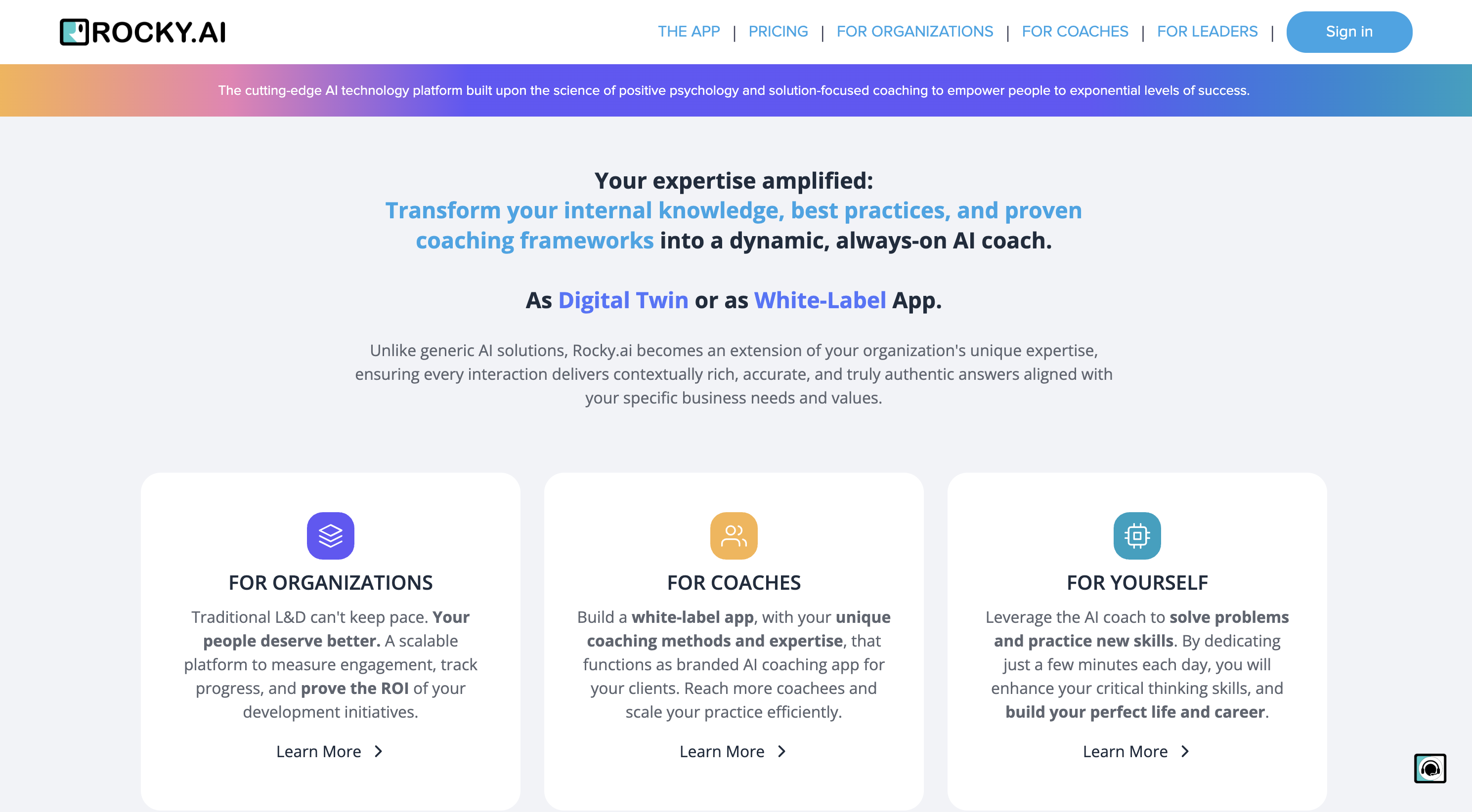Image of Rocky.ai white-label resume builder home page