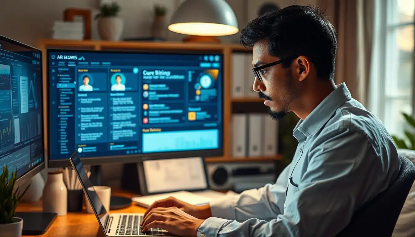 Imagen de un hombre intentando decodificar una descripción de trabajo.