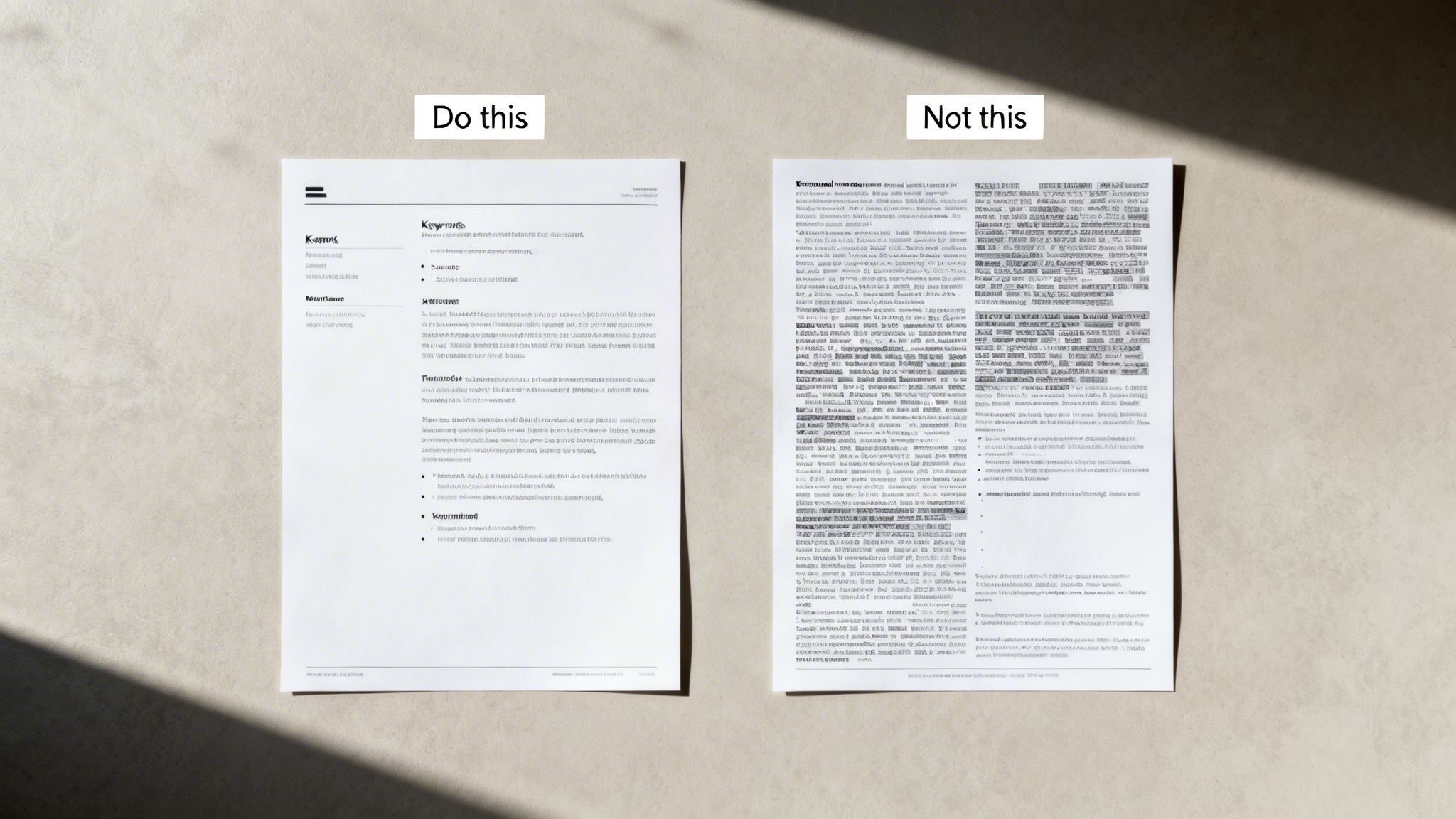 An example of a well-structured resume highlighting keywords and clear sections for optimal readability.