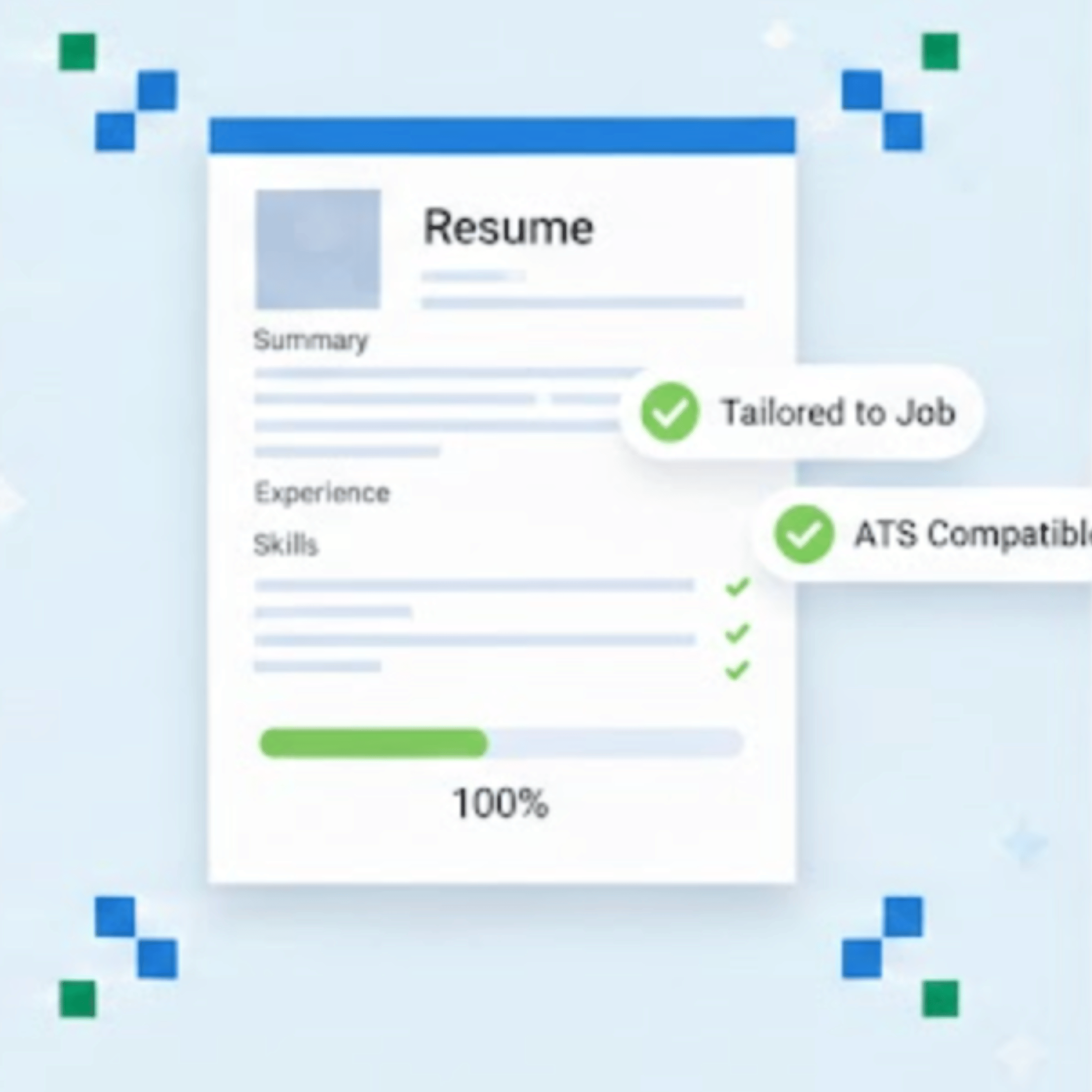 Borrador de currículum adaptado a los puestos de trabajo y revisado para ATS.